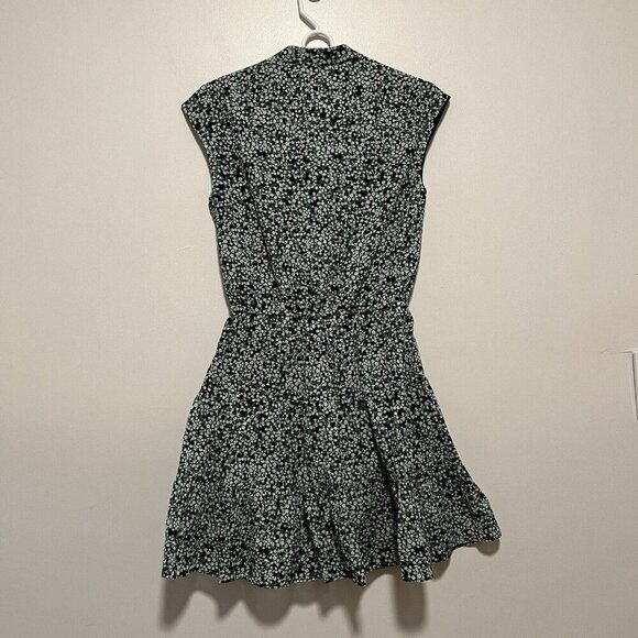 Rebecca Minkoff Green Black Floral Ollie Mini Dress Size XXS - Picture 7 of 9